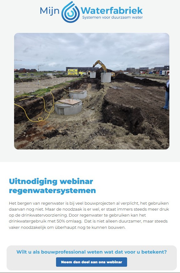 Webinar regenwatersystemen 4 maart