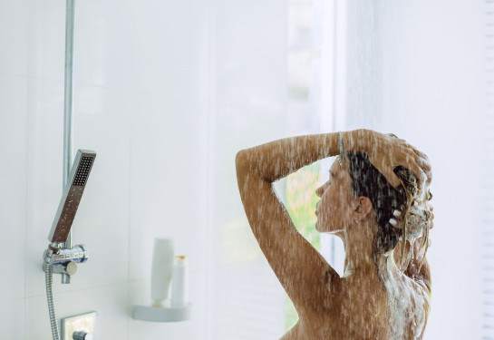 Douchen met regenwater